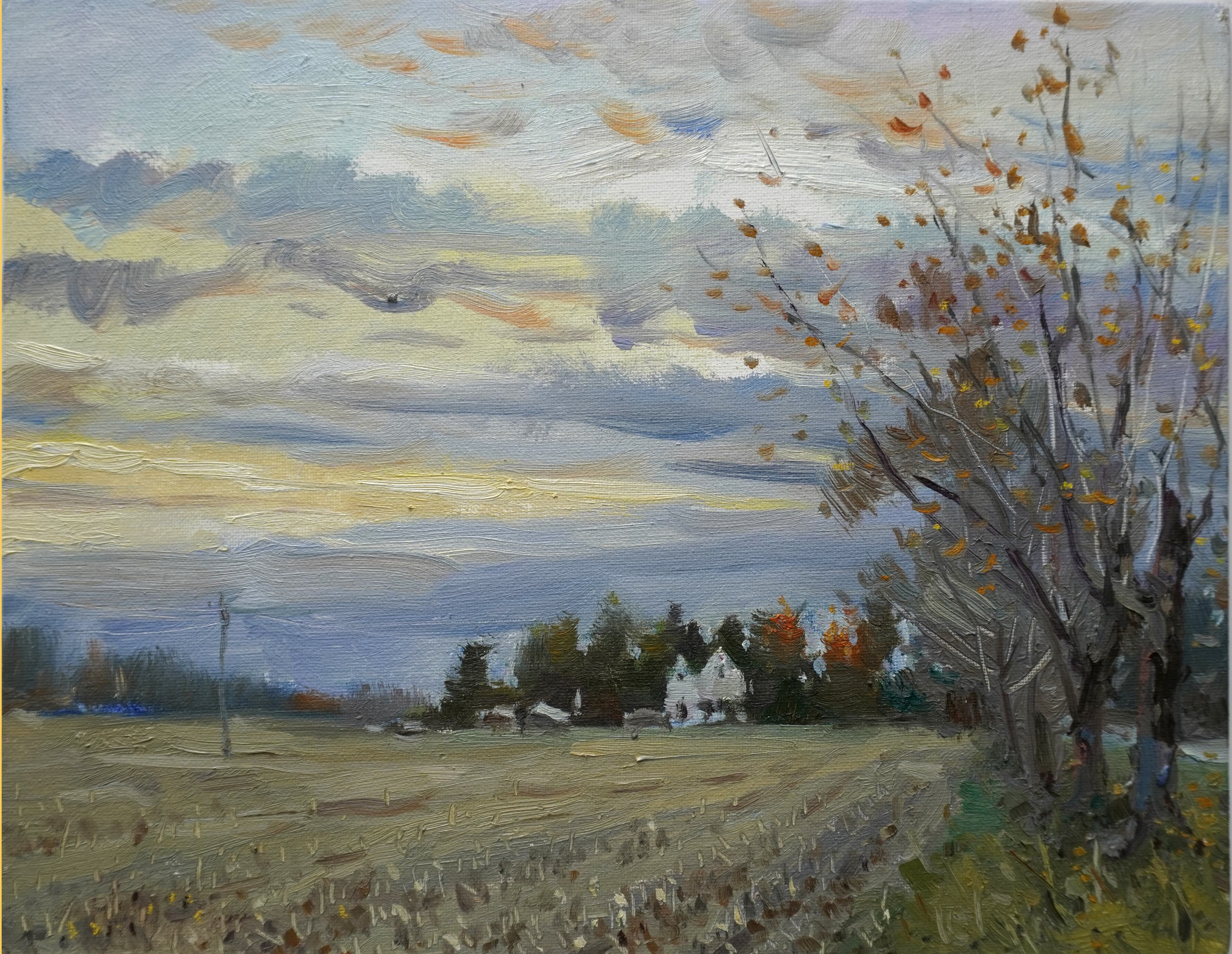 Early winter — oil painting