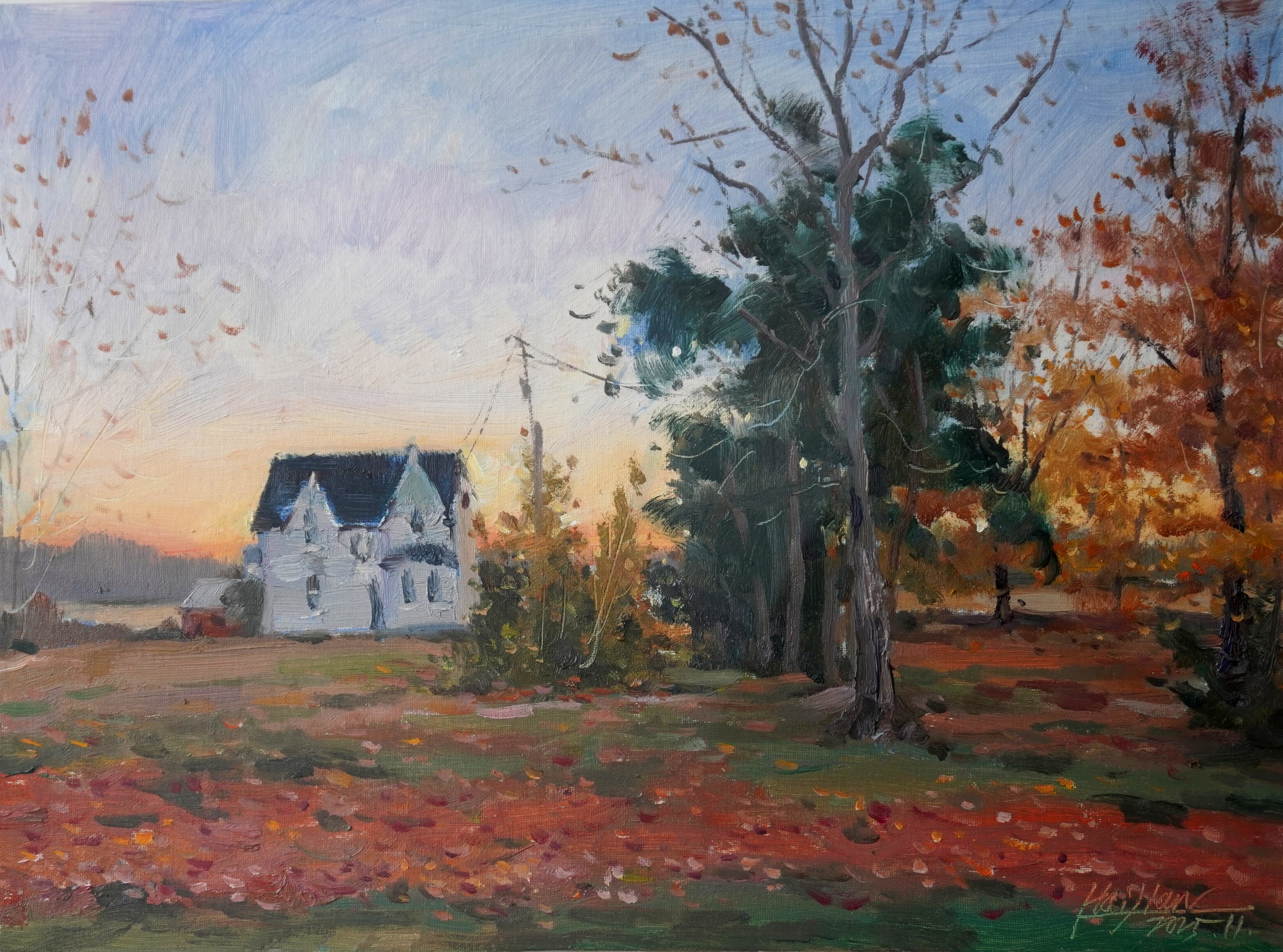 Fallen leaves — oil painting